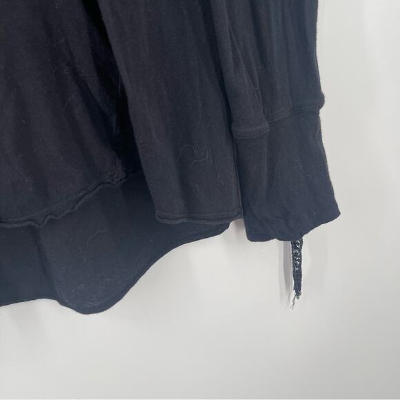 JOHNNY WAS x LOVE AND LIBERTY Top Small Long Sleeve Distressed Lace Boho Henley - Picture 6 of 11